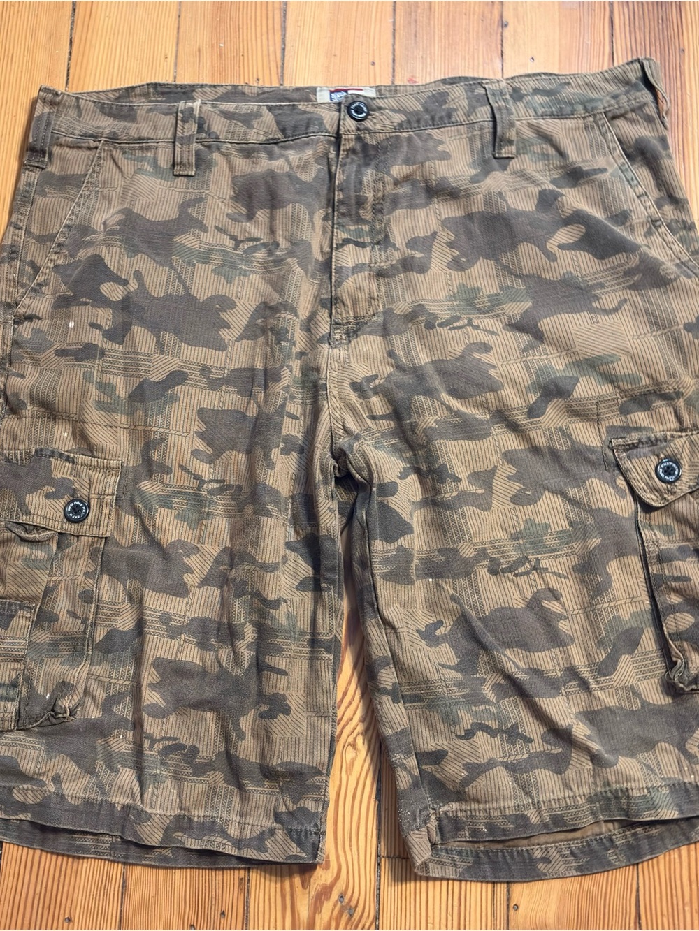 Phat Farm Vintage Camo Cargo Shorts